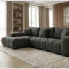 7594dbd340e34d6eb15798d460afc6a4 (2) Channel-Chr L-Shape Fabric Sofa with Chaise - Charcoal