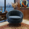 f90f5c62400f44d3b1926e567c8487cf Velvet Accent Chair - Dusty Blue